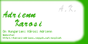 adrienn karosi business card